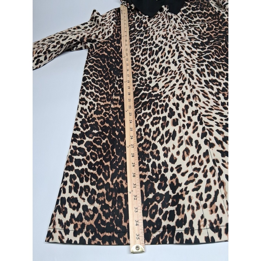 Kate Spade New York Women's Hooded Leopard Rain Trench Jacket Size Small - Picture 13 of 16